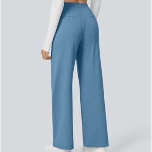 Elegant Blue Women's Straigh-Leg Pants-TALL